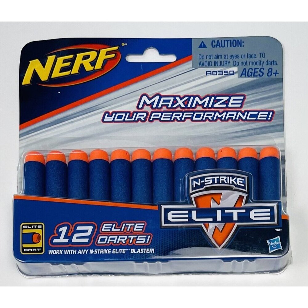 Hasbro NERF 12pk Refill Blue Foam ELITE DARTS for N-Strike Elite Blaster NIP NEW